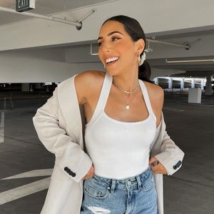Abercrombie white knit bodysuit